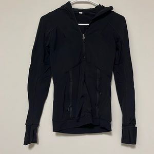 LULULEMON Hooded Black Running Sweatshirt - Size 2